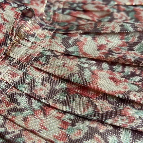 LoveShackFancy Silk Pomegranate Floral Metallic Skirt - Picture 13 of 14